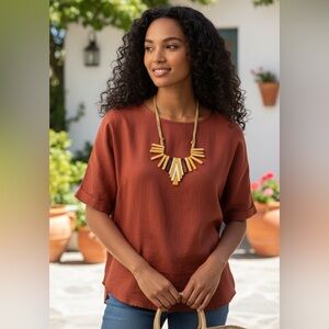 NEW•Zen Bohemian Boho Chic Wooden Hemp Necklace